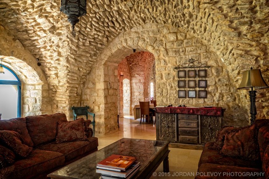 Living room in Vill Tiferet. Ideal for family vacations in Safed.