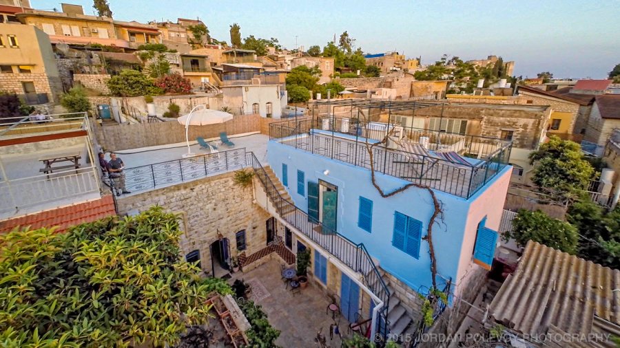 Courtyards and rooftops. Villa Tiferet, Safed, Israel