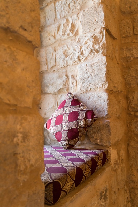 Moroccan fabrics and cozy corners at Villa Tiferet, Tsfat's family getaway.