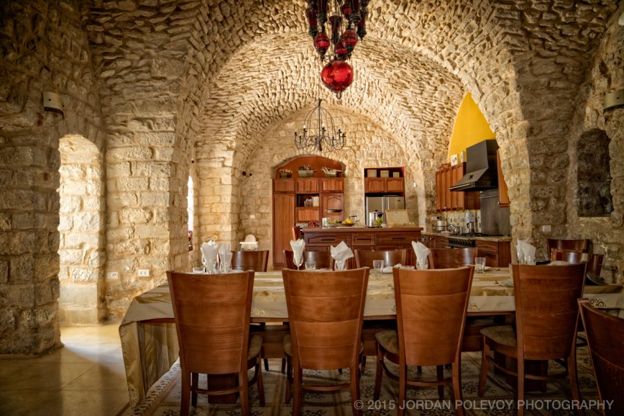 Stylish kosher villa dining room.